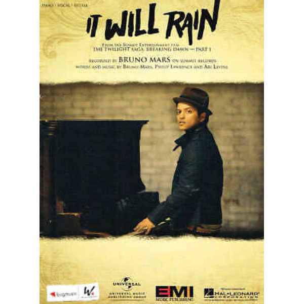 Pre-Owned It Will Rain - Bruno Mars - Piano/Vocal/Guitar (HL00354246)