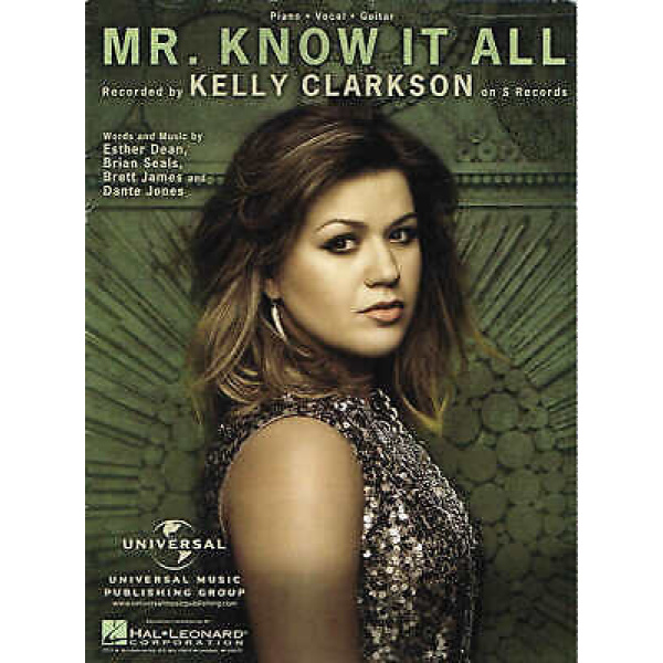 Pre-Owned Mr. Know It All by Kelly Clarkson for Piano/Vocal/Guitar (HL00354245)