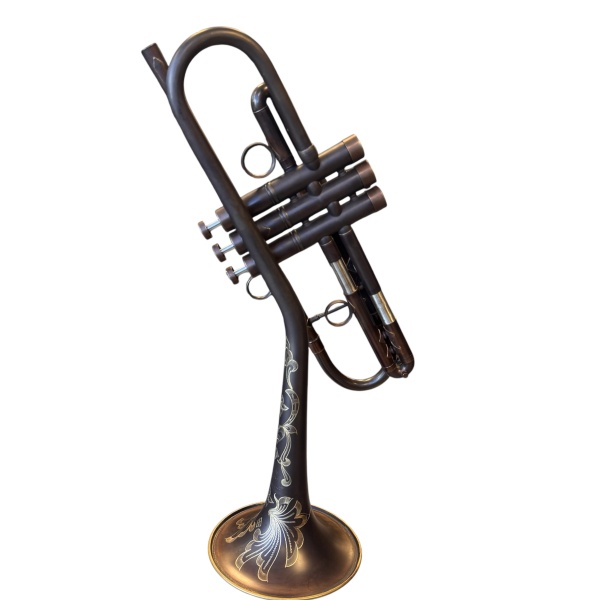 Mandala Draco Vintage Coffee Bb Trumpet with Dizzy Bell and Deluxe Case