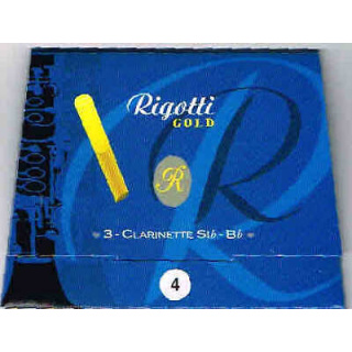 Rigotti Gold Bb Clarinet Reeds - Strength 4 - Pack of 3