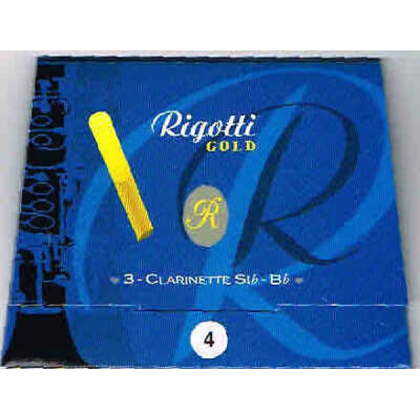 Rigotti Gold Bb Clarinet Reeds - Strength 4 - Pack of 3