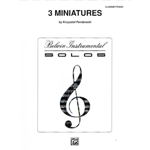3 Miniatures by Krzysztof Penderecki for Bb Clarinet and Piano (BWI00492)