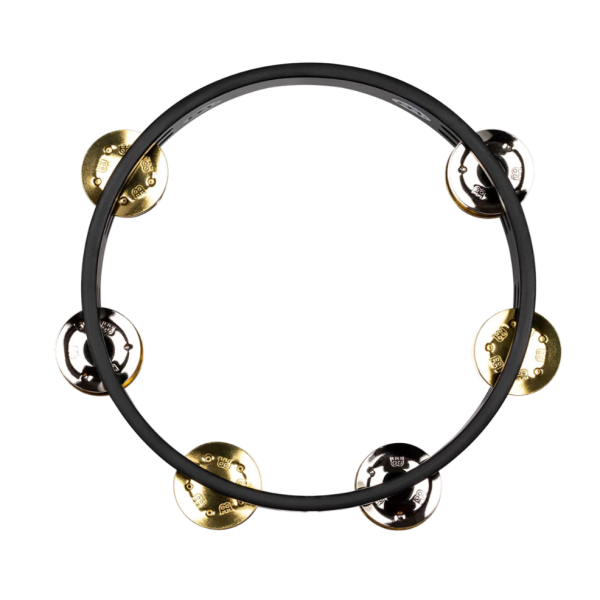 Meinl Percussion 8 Inch Wood Tambourine Nickel & Brass jingles (CTA2M-BK) - Image 2