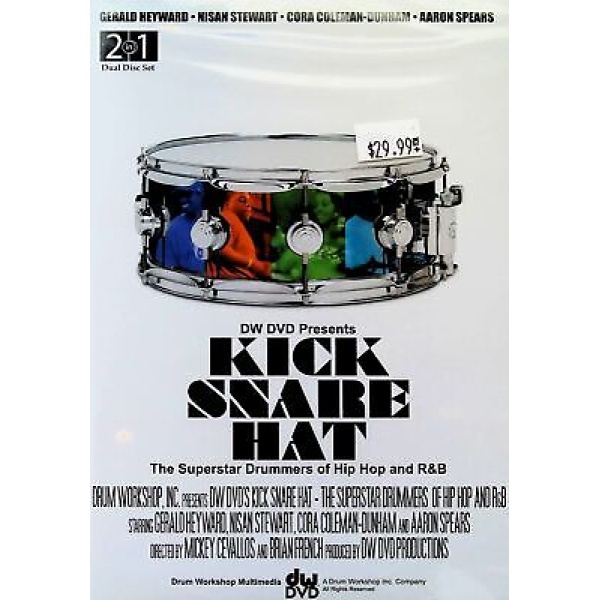 Pre-Owned Kick Snare Hat - The Superstar Drummers of Hip Hop & R&B (PR06DVDKKSH)