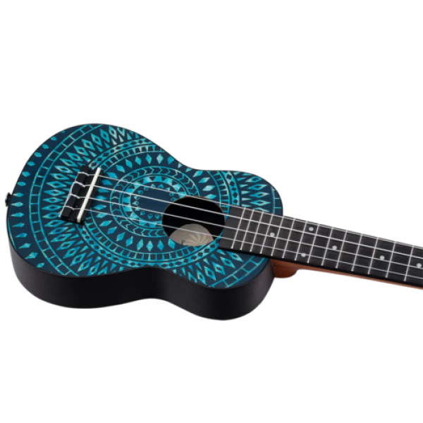 Ortega Keiki Ukulele Soprano Size Super Scale Agathis Kaleidoscope (K2SS-BKC) - Image 8