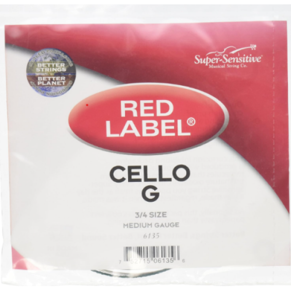 Red Label Cello 3/4 Size G String Medium Gauge (6135)