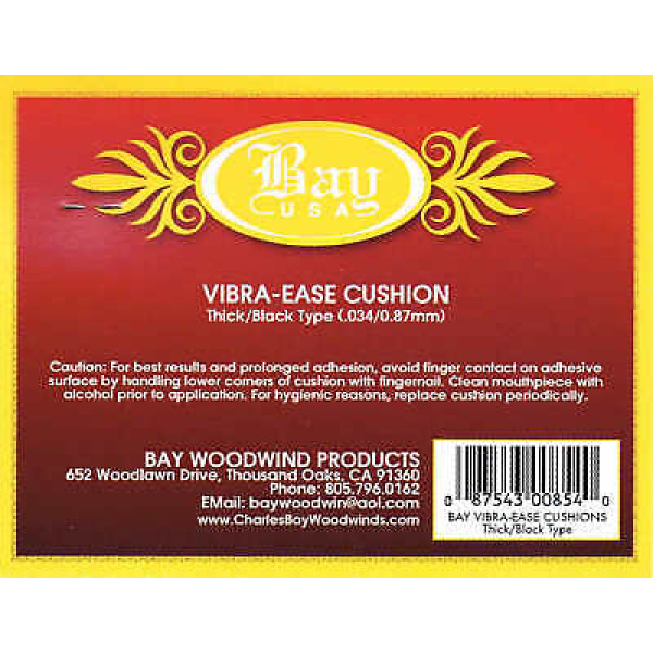 Bay USA Vibra-Ease Cushions Thick Black Type (.034/0.87mm) for Saxophone or Cl.. - Image 2