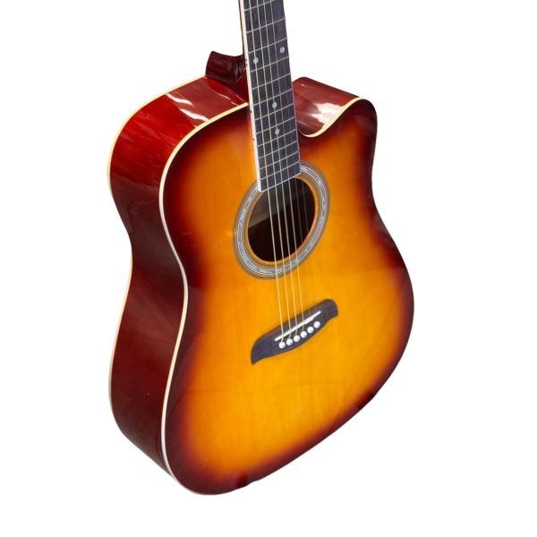 Scratch & Dent Oscar Schmidt Acoustic Guitar w/ Gig Bag - Tobacco Sunburst (OD45CTSPAK) - Image 2