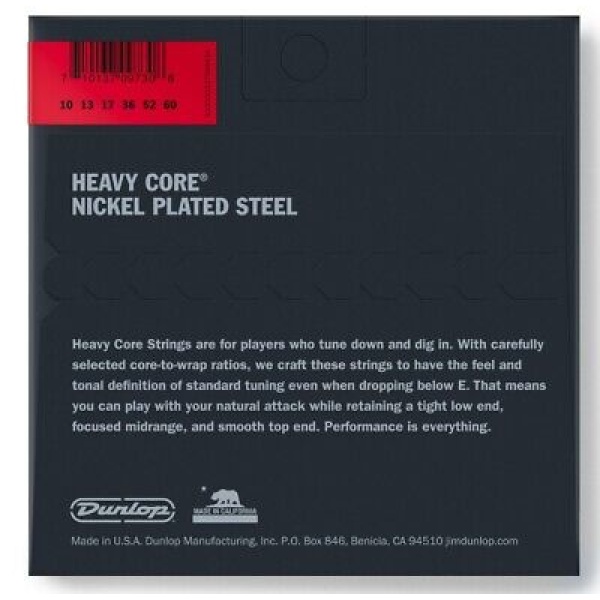Jim Dunlop Heavy Core Nickel Plated Steel 10/60 Heavy Set DHCN1060-6 - Image 2