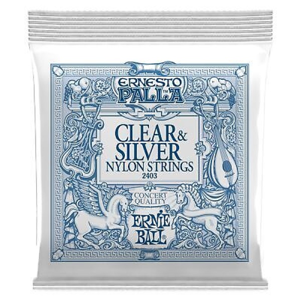 Ernie Ball - Ernesto Palla Clear & Silver Nylon Strings - Concert Quality - 2403