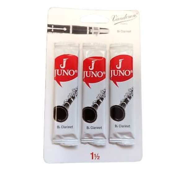 Juno by Vandoren - Bb Clarinet Reeds - Strength 1 1/2 -  Pack of 3 Reeds (JCR0..