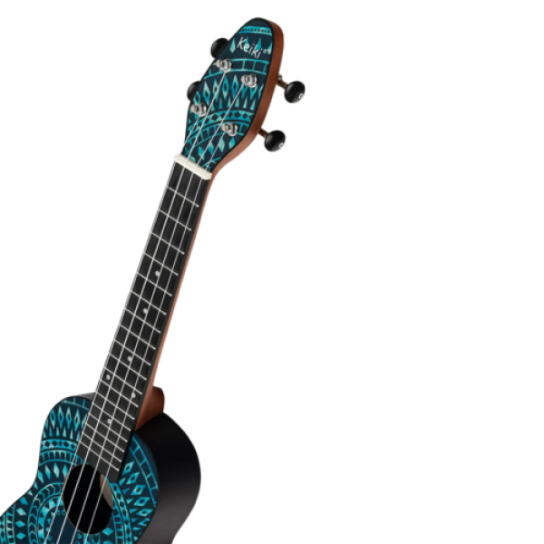 Ortega Keiki Ukulele Soprano Size Super Scale Agathis Kaleidoscope (K2SS-BKC) - Image 7