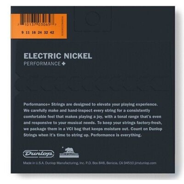 Jim Dunlop Electric Nickel Perfomance + 09/42 - 6 Strings DEN0942 - Image 2