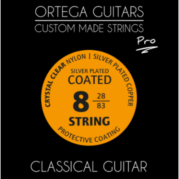 Ortega Guitars Pro 8-String Classical Guitar Set, Protective Coating (NYP8)