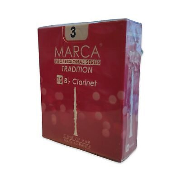 Marca Professional Series Tradition Bb Clarinet Reeds - Strength 3 - Box of 10..