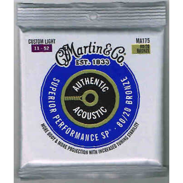 Martin & Co. Superior Performance SP - 80/20 Bronze Custom Light Authentic Aco..