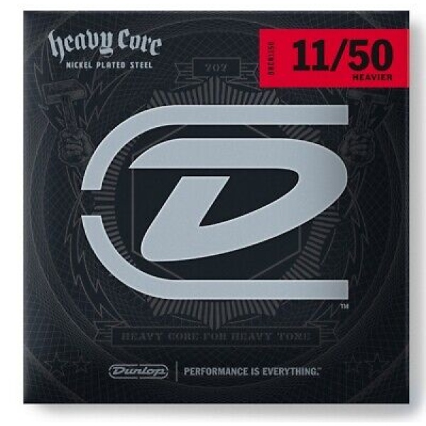 Jim Dunlop Heavy Core Nickel Plated Steel 11/50 Heavier Set DHCN1150