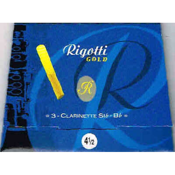 Rigotti Gold Bb Clarinet Reeds - Strength 4 1/2 - Pack of 3