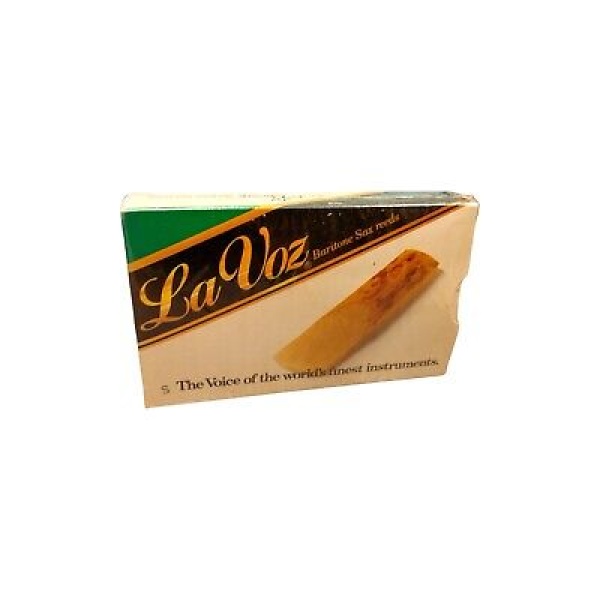 Old-Stock La Voz Baritone Saxophone Reeds - Strength Soft - Box of 10 Reeds
