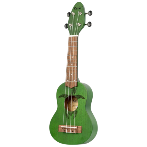 Ortega Keiki K1 Series Sopranino Ukulele Turtle Forrest Green (K1-GR) - Image 3