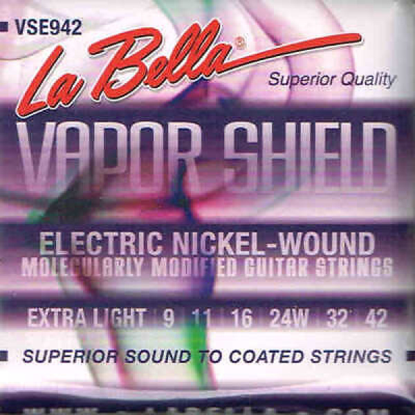 La Bella Vapor Shield Electric Nickel-Wound - Extra Light (0.9 - 0.42) (VSE942)