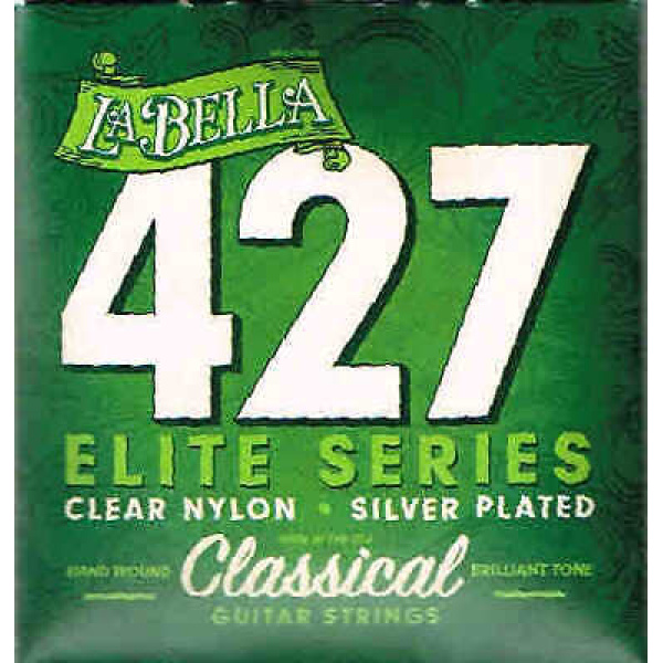 La Bella 427 Elite Series Clear Nylon Silver Plated Classical Guitar String Set