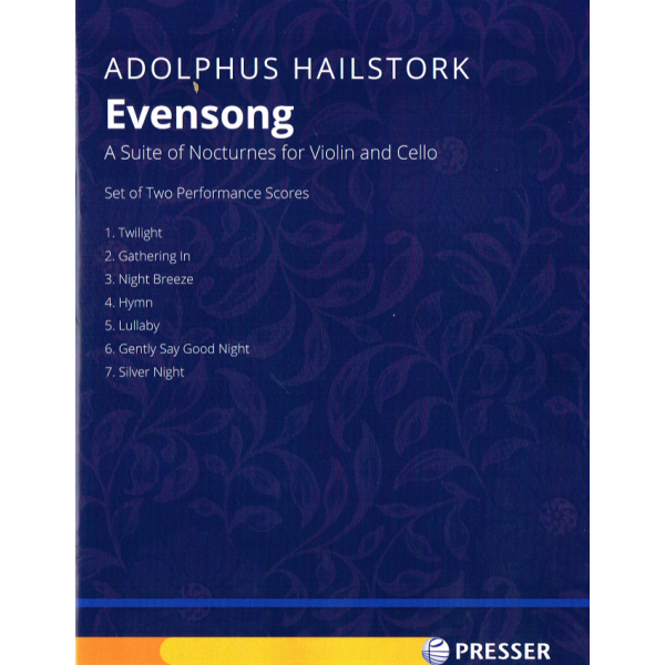 Evensong  - A Suite of Nocturned for Violin & Cello - Adolphus Hailstork - Set of 2 Performance Scores (114-41596)