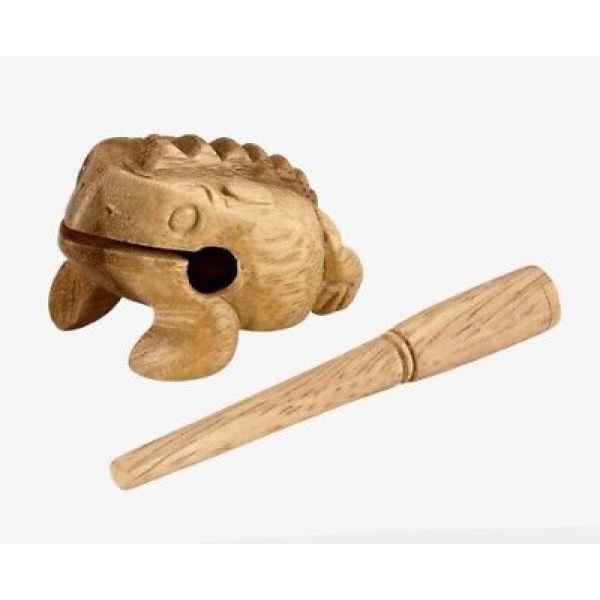 Nino Percussion Extra Small Wood Frog Guiro, Natural Finish (NINO517)
