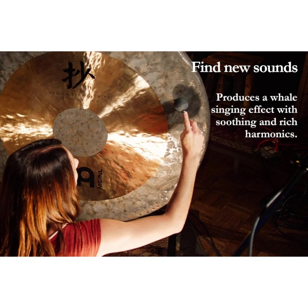 Gong Resonant Mallet, Produces Whale Singing, Atmospheric Sound Effects with Rubber Ball Head  For Meditation, Sound Baths or Yoga, 2-YEAR WARRANTY - Image 2