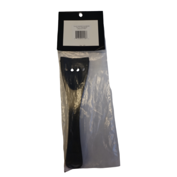 Open Box - Carlo Robelli Tulip Shaped 3/4 Ebony Cello Tailpiece w/ Black Fret - Image 2