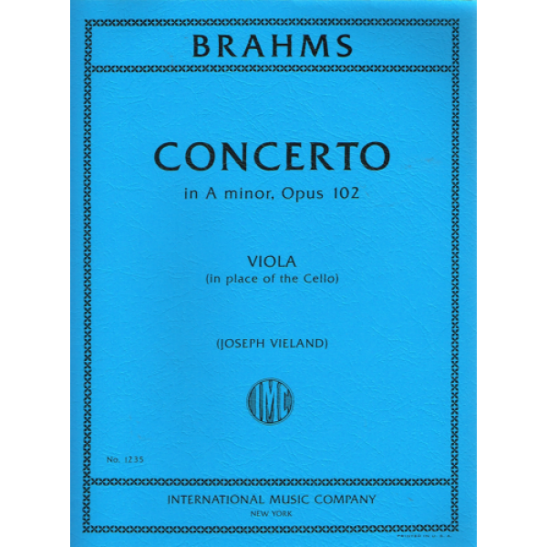 Brahms - Concerto in A minor, Opus 102 for Viola (in place of the Cello)  (1235)