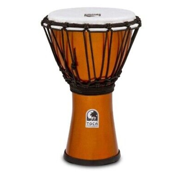 Toca Percussion Freestyle Colorsound Djembe in Metallic Orange - 7 Inches (TFC..