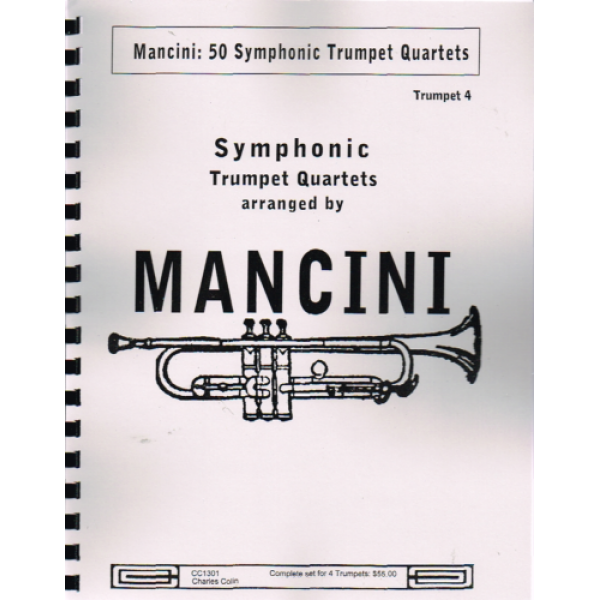 Mancini - 50 Symphonic Trumpet Quartets Trumpet Set Of 4 - Charles Colin (CC13.. - Image 4