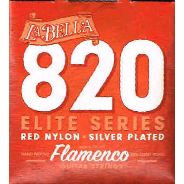 La Bella 820 Elite Red Nylon Silver Plated Flamenco Guitar String
