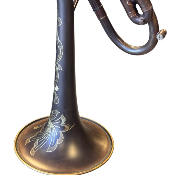 Mandala Draco Vintage Coffee Bb Trumpet with Dizzy Bell and Deluxe Case - Image 2