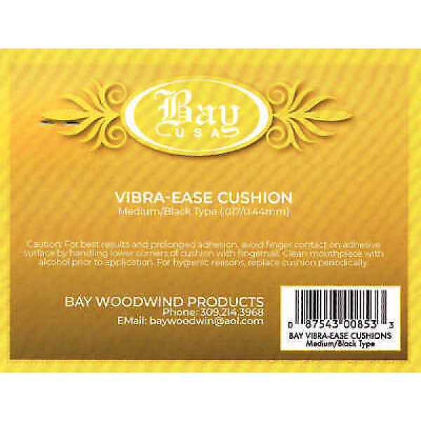 Bay USA Vibra-Ease Cushions Medium Black Type (.017/0.44mm) for Saxophone or C.. - Image 2