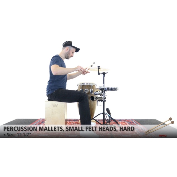 Meinl Percussion MPM2 Percussion Mallet Pair with Small Felt Tips, Maple Handle - Image 3