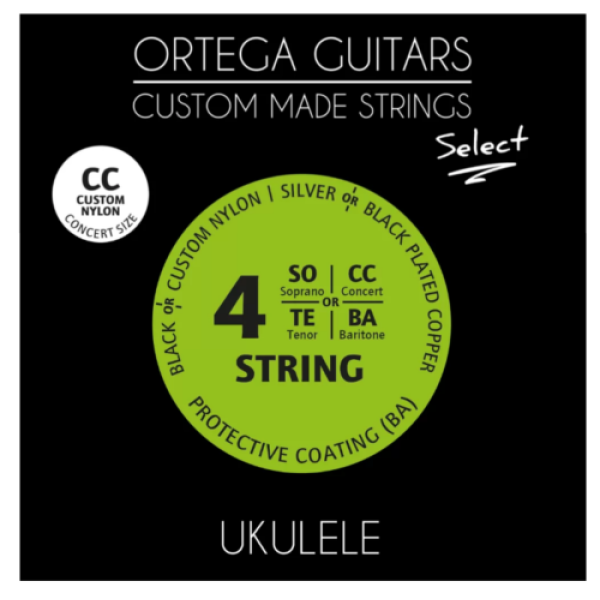 Ortega Guitars - Select - Concert Ukulele Strings - Clear Nylon Set (UKS-CC)