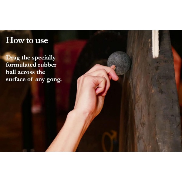 Gong Resonant Mallet, Produces Whale Singing, Atmospheric Sound Effects with Rubber Ball Head  For Meditation, Sound Baths or Yoga, 2-YEAR WARRANTY - Image 3