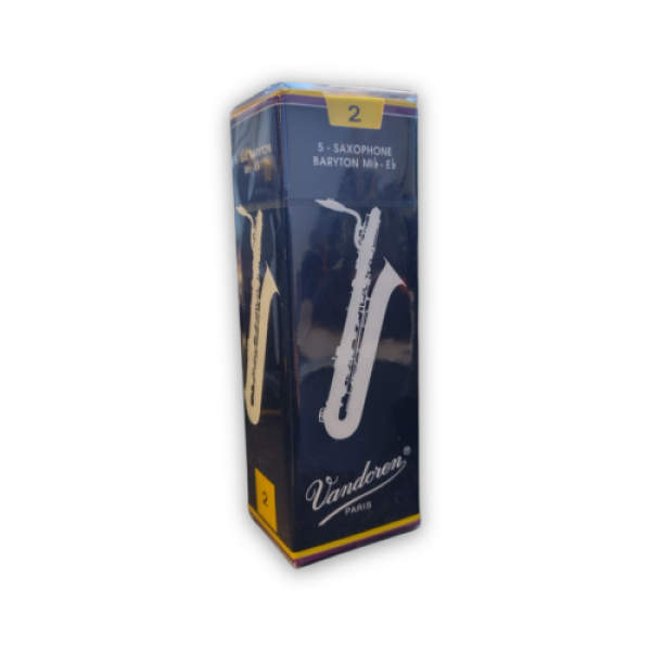 Vandoren Traditional Baritone Sax Reeds - Strength 2 - 5-Pack (SR242)