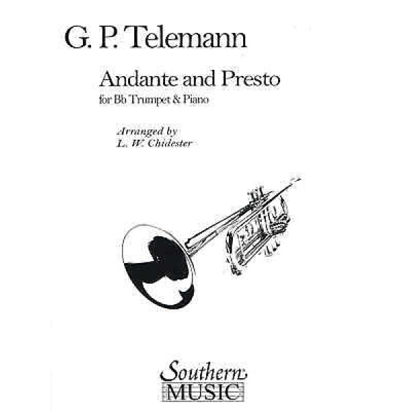 G.P Telemann Andante and Presto for Bb Trumpet and Piano (HL03774694)
