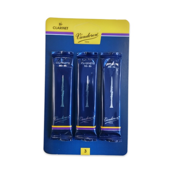 Vandoren Tradition Bb Clarinet Reed Strength 3 - Pack of 3 Reeds (CR103/3V)