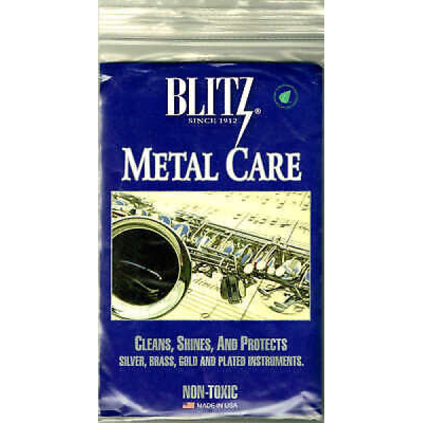 Blitz Metal Care - Cleans, Shines and Protects - Polishing Cloth