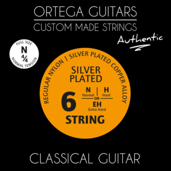 Ortega Guitars Authentic Classical Guitar Strings - Full Size - Normal Tension..