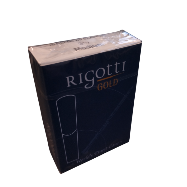 Rigotti Gold Bb Clarinet Reeds - Strength 3 1/2 Medium - Box of 10