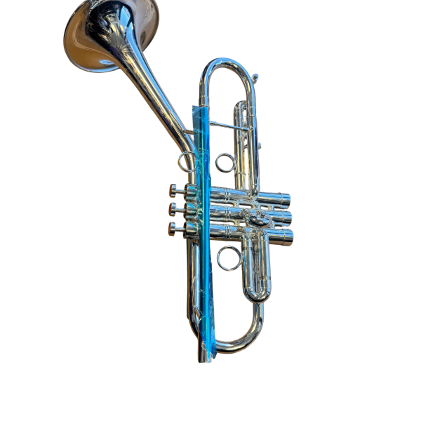 Mandala Draco Bb Trumpet in Silver Plate Dizzy Bell and Deluxe Case - Image 2