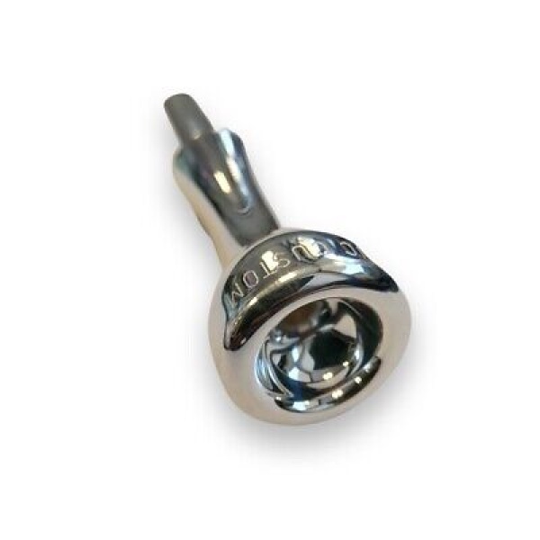 Dent & Scratch - JC Custom Trumpet Mouthpiece - Glass - B7F (7C) Silver Finish