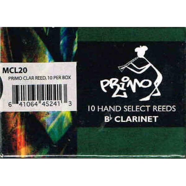 Primo Bb Clarinet Reeds Strength 2 Box of 10 (MLC20)