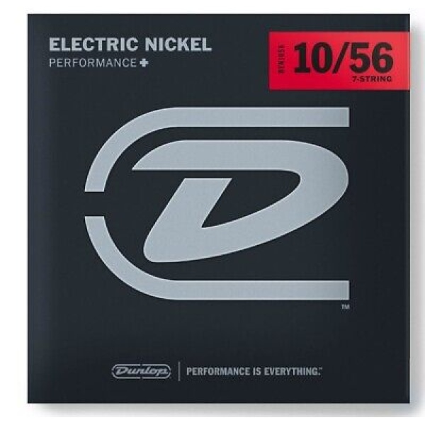 Jim Dunlop Nickel Wound Electric Guitar Strings 10/56 - 7 String - DEN1056