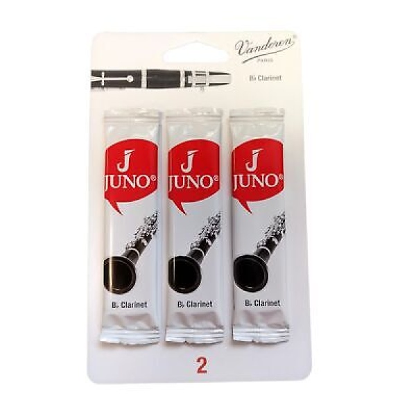 Juno by Vandoren - Bb Clarinet Reeds - Strength 2 -  Pack of 3 Reeds